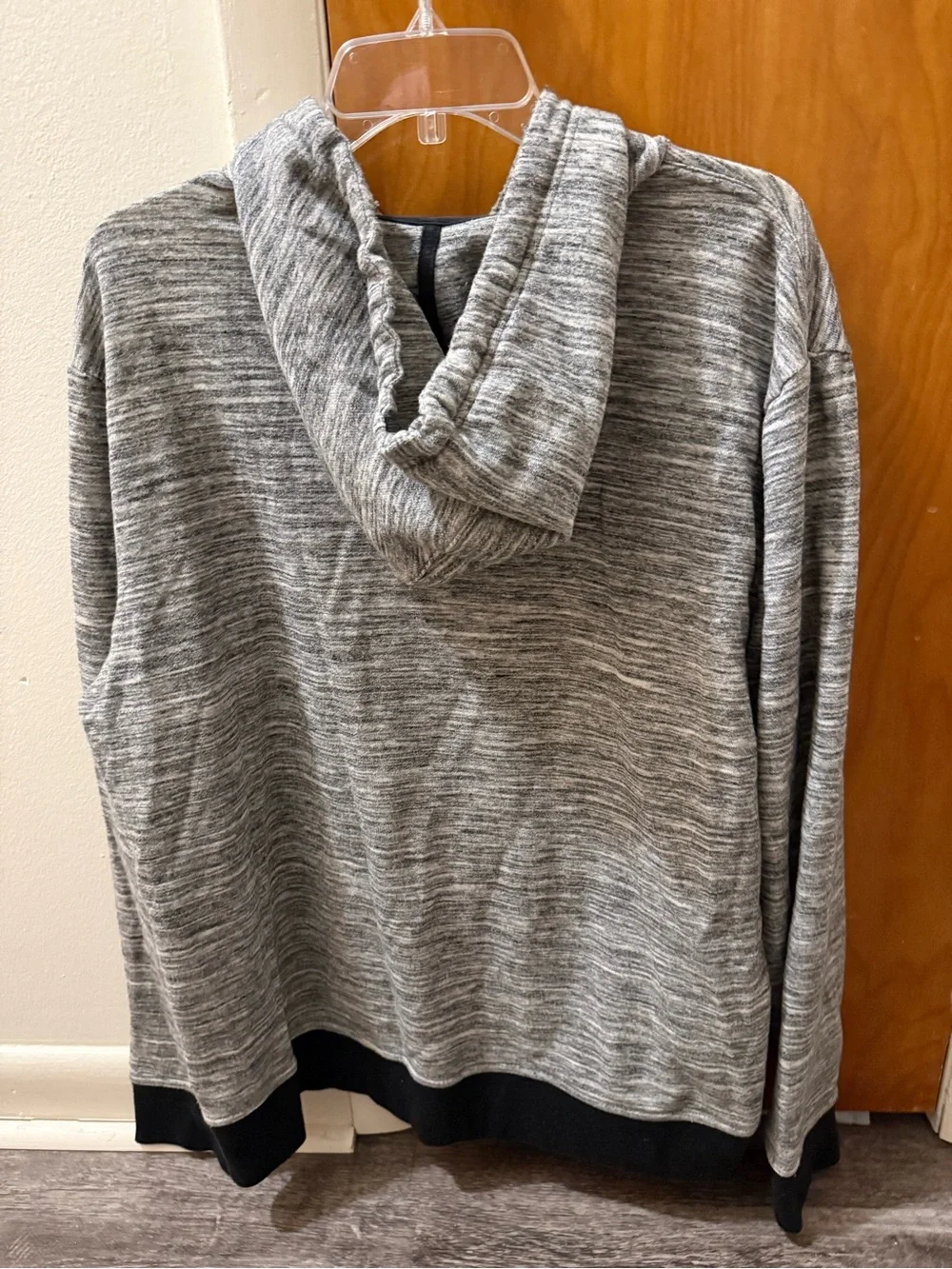 Banana Republic Men's Heather Gray Hoodie with Black Trim
